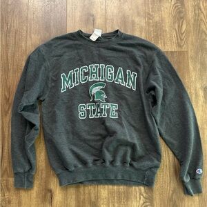 Champion Michigan State Dark Gray Crewneck Sweater
